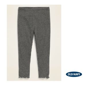 NWT Old Navy Heather Gray Rib-Knit Leggings 3T